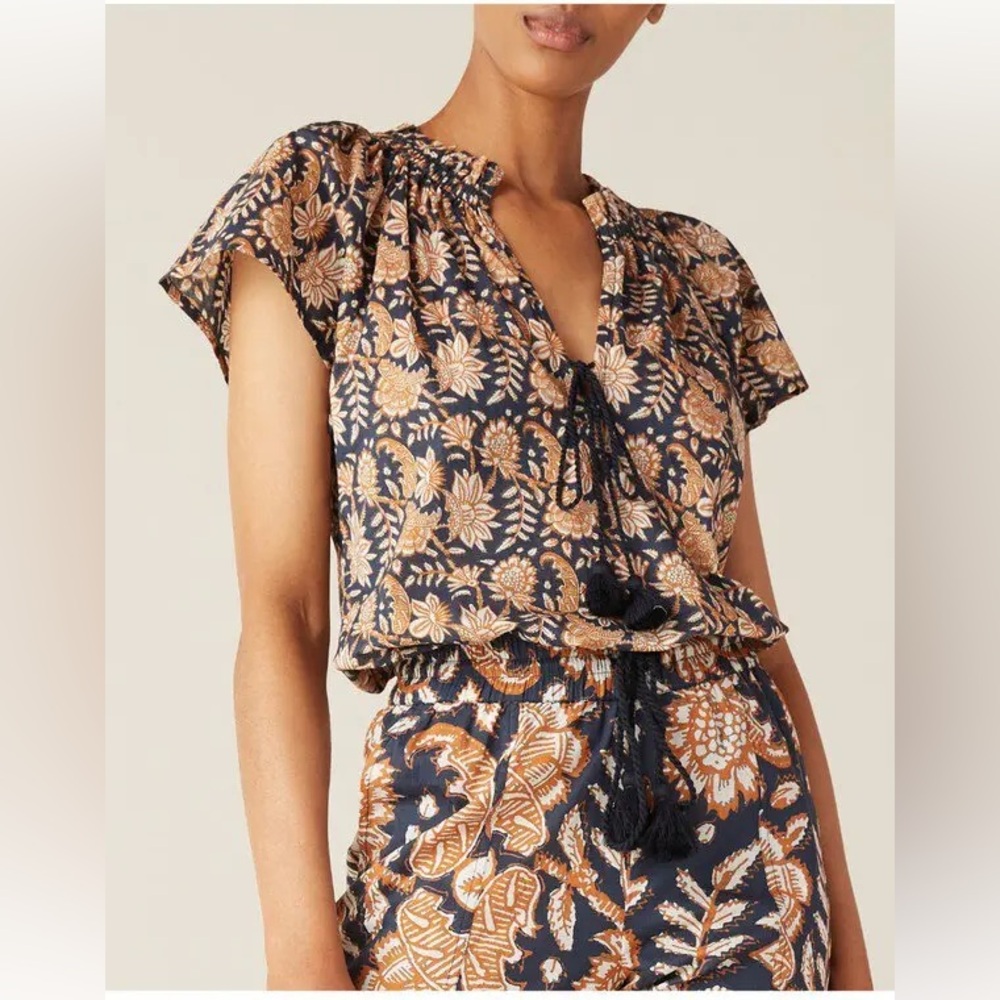 FIGUE ROSE TOP IN NAVY